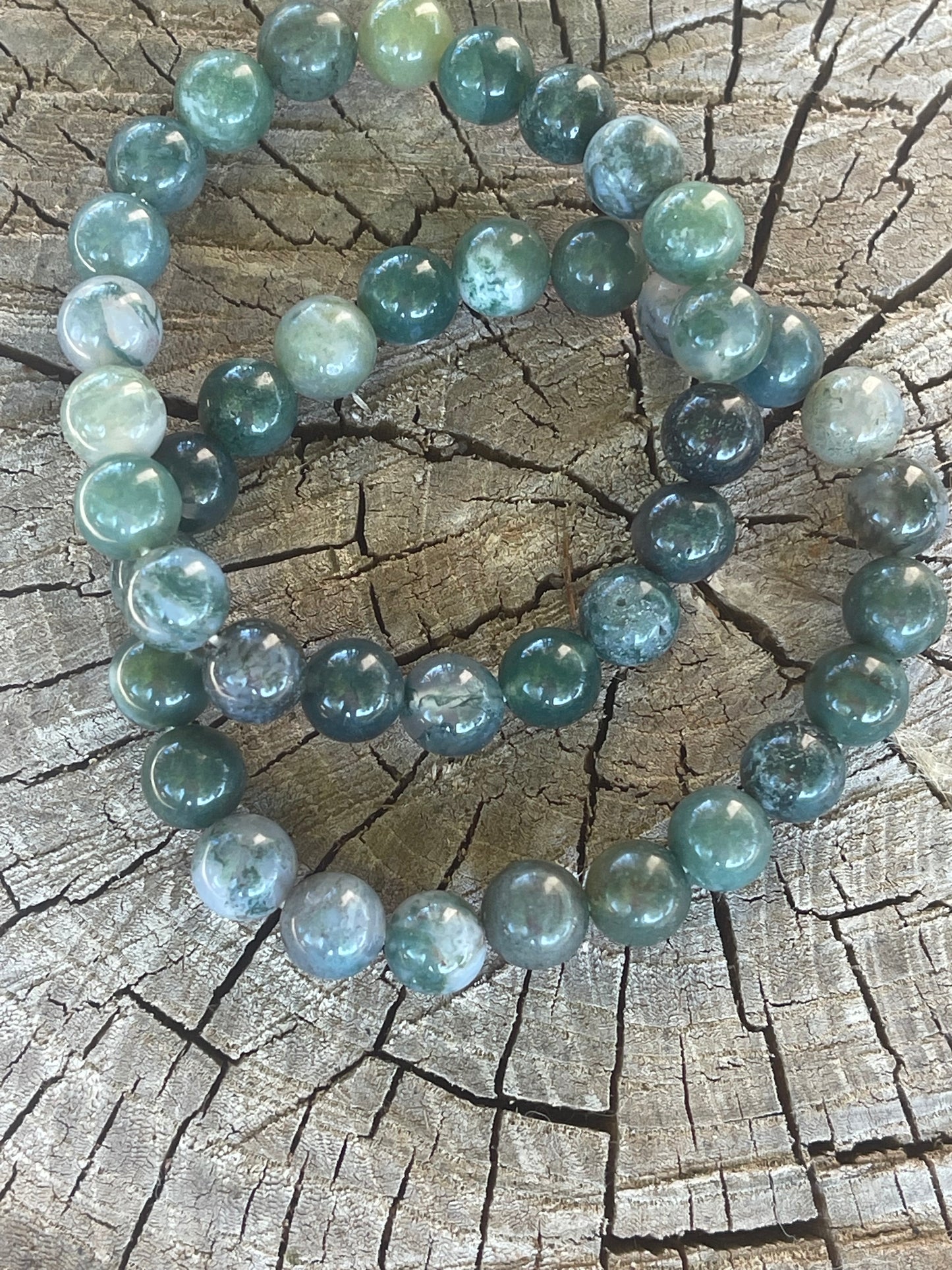 Moss Agate Gemstone Bracelet