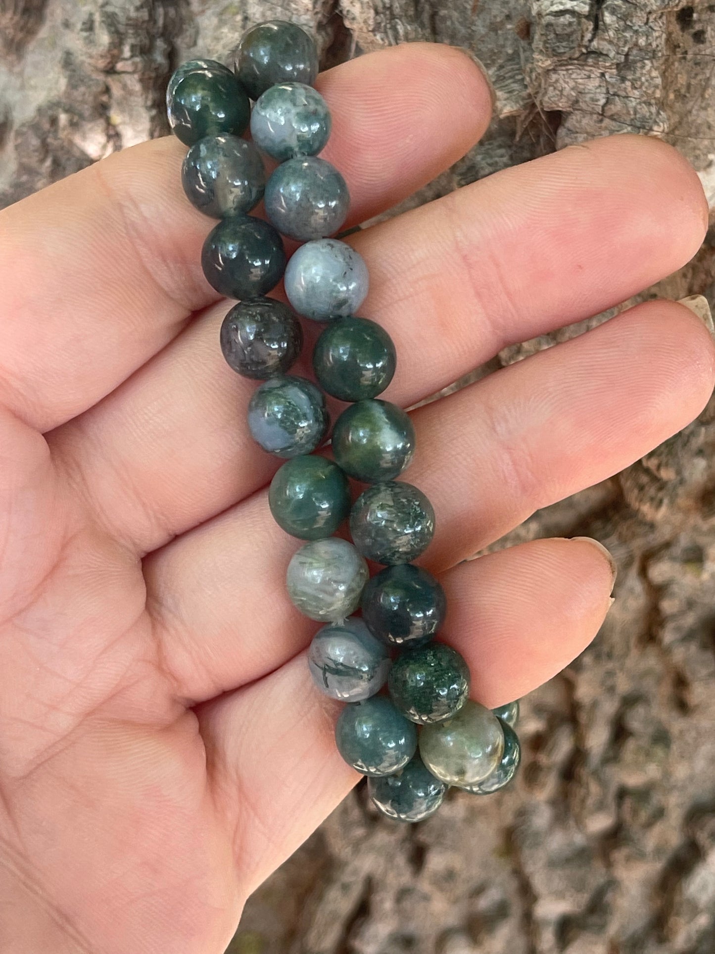 Moss Agate Gemstone Bracelet