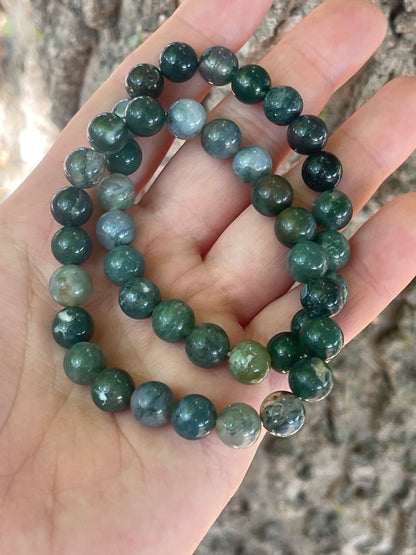 Moss Agate Gemstone Bracelet