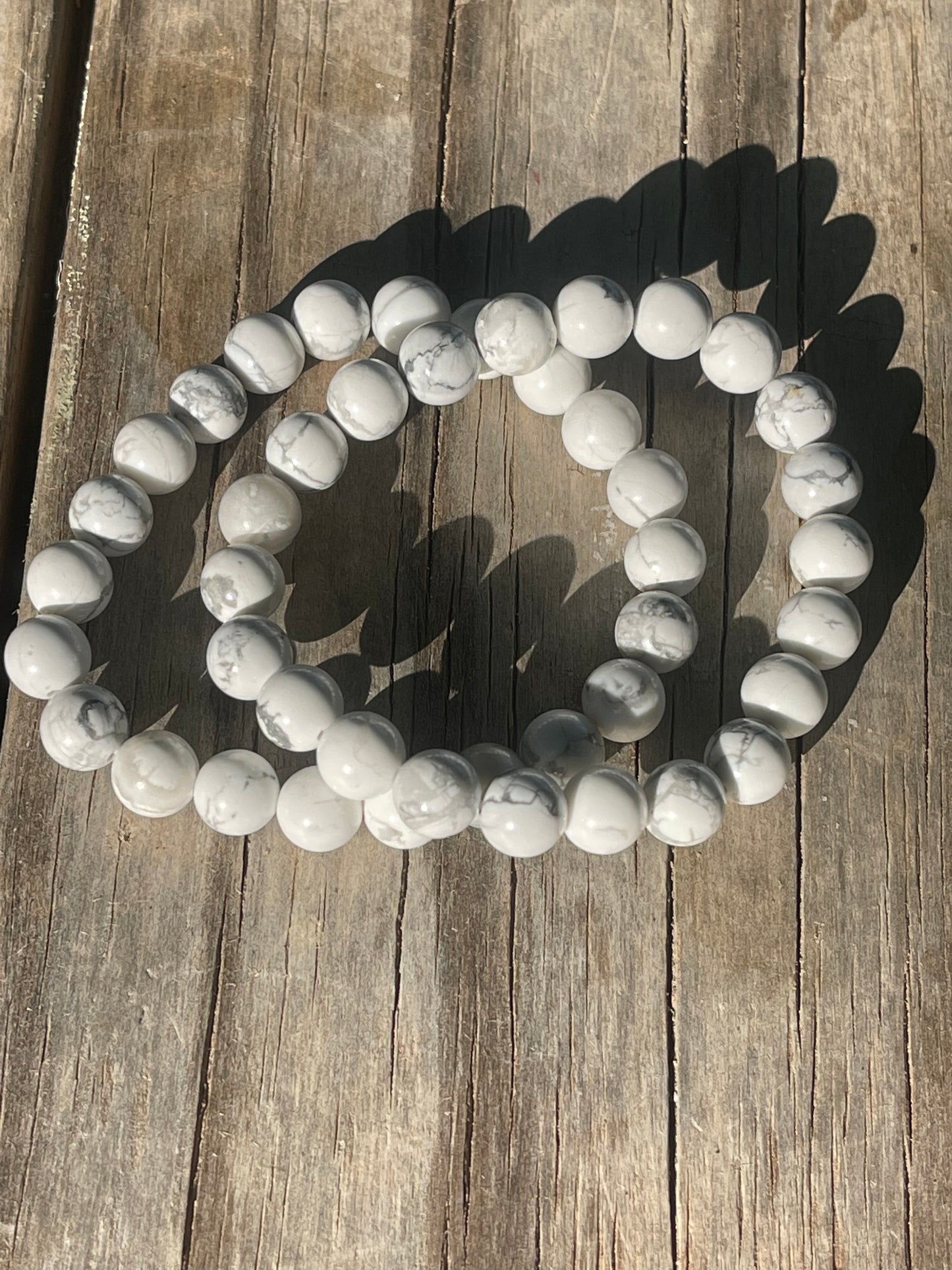 White Howlite Gemstone Bracelet