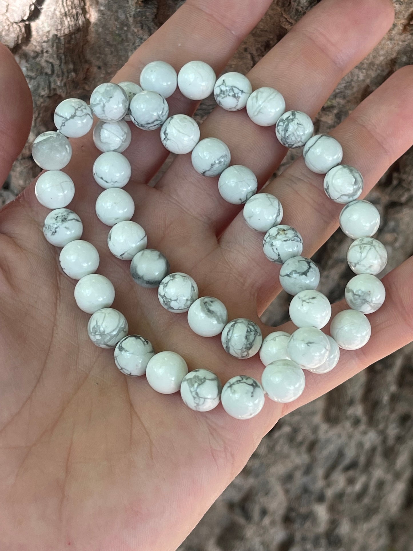 White Howlite Gemstone Bracelet