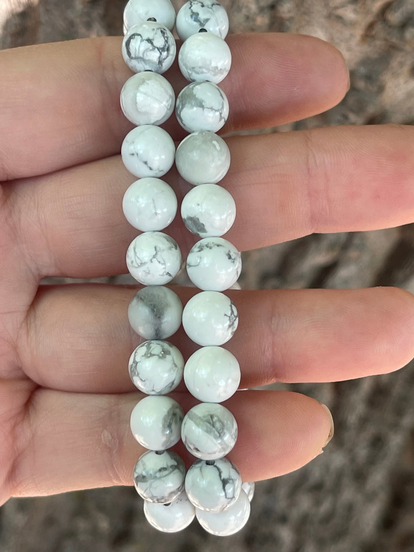 White Howlite Gemstone Bracelet