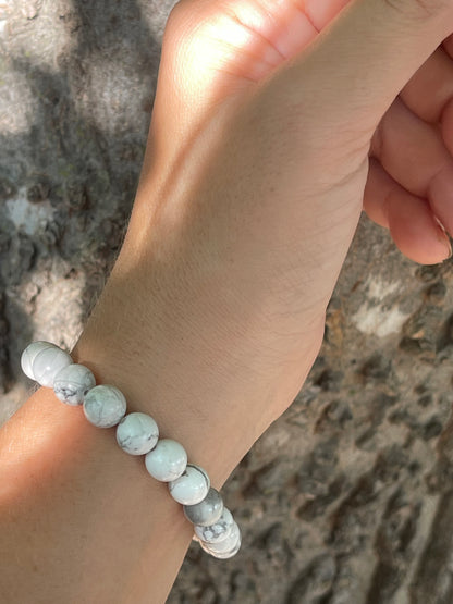 White Howlite Gemstone Bracelet