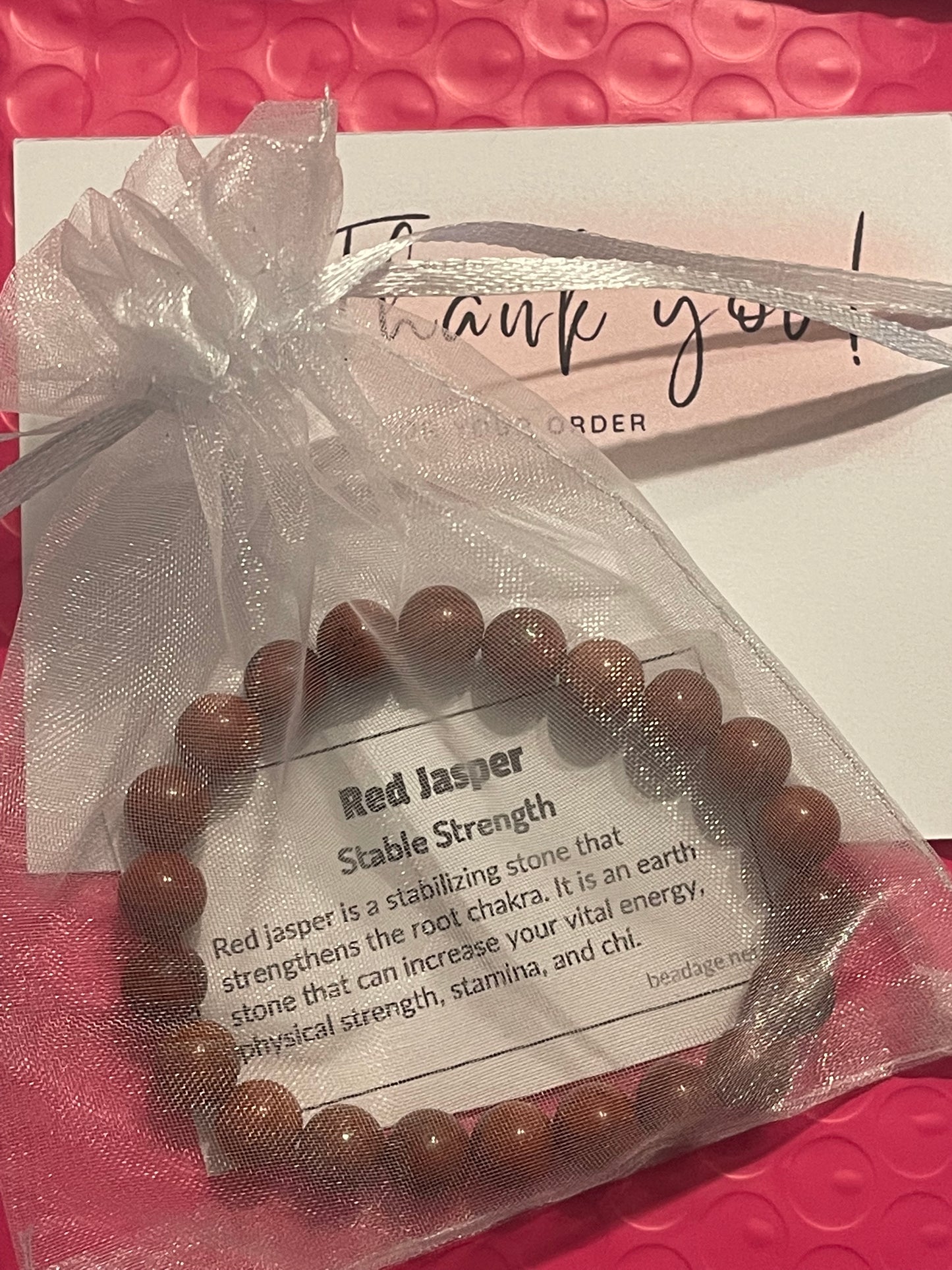 Red Jasper Gemstone Bracelet