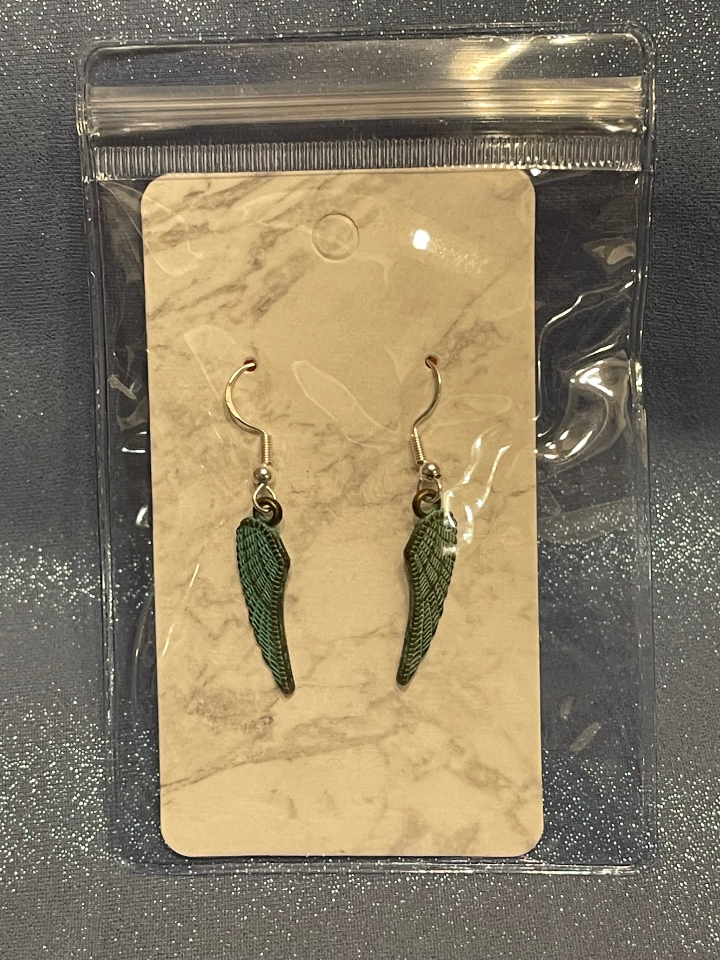 Metal Wing Sterling Silver Earrings