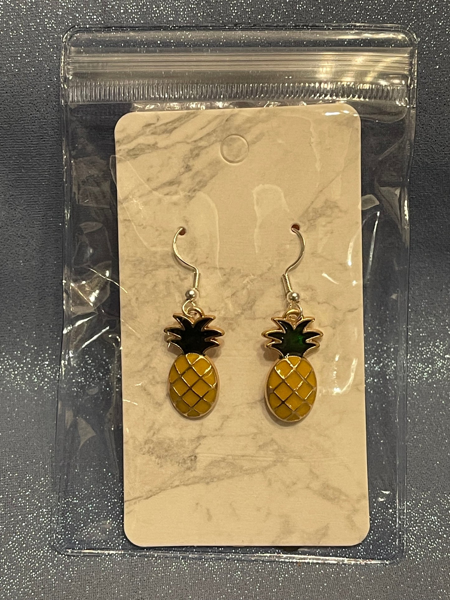 Pineapple Sterling Silver Earrings