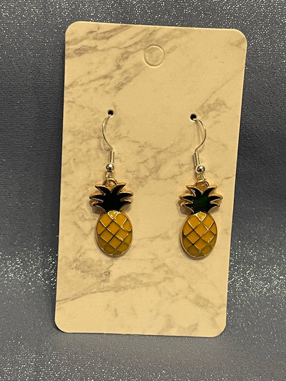 Pineapple Sterling Silver Earrings