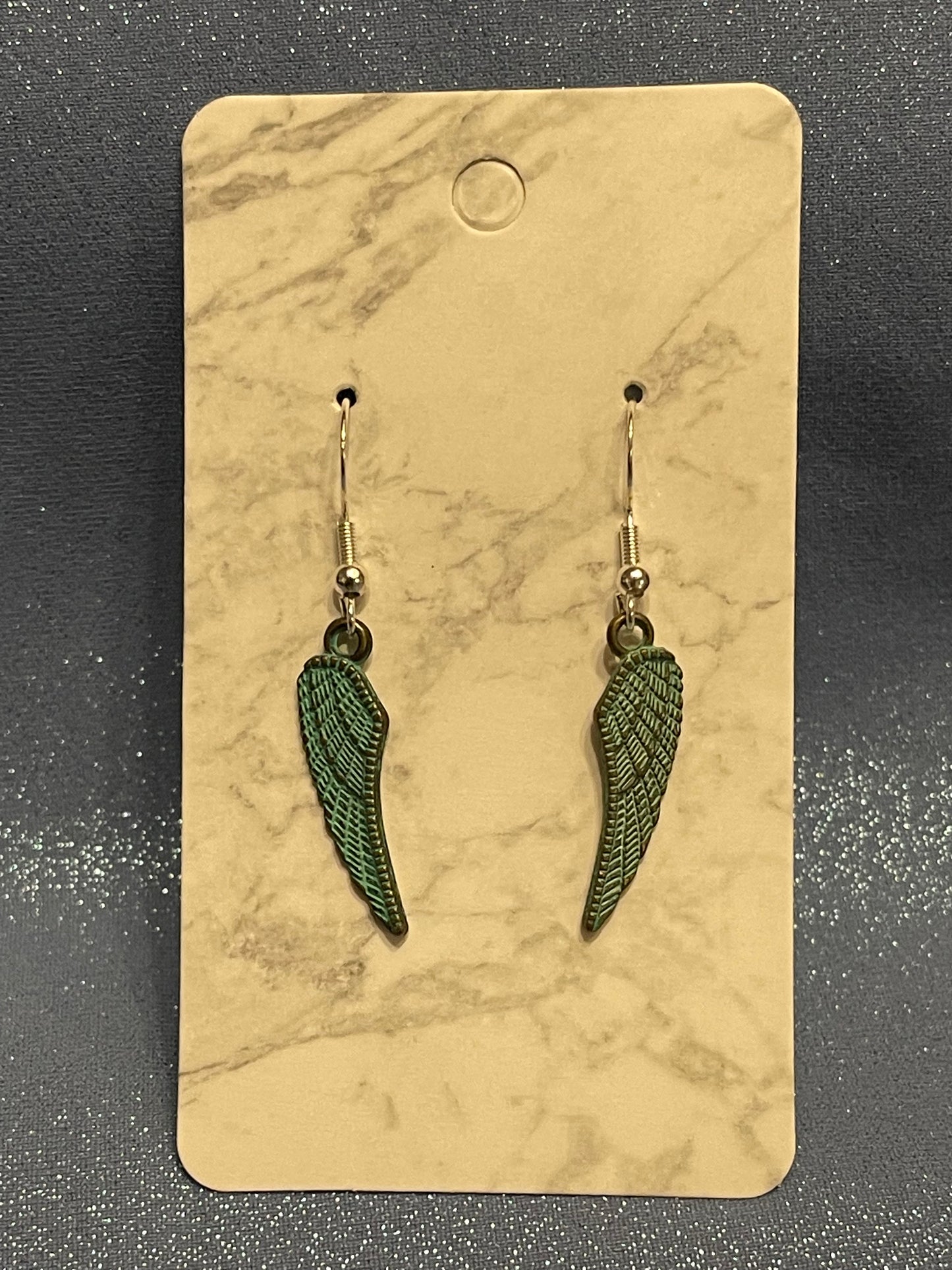 Metal Wing Sterling Silver Earrings