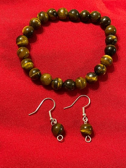 Tiger Eye Gemstone Earrings