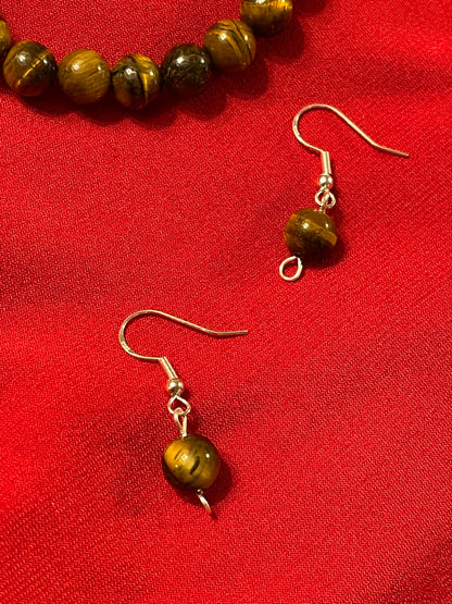 Tiger Eye Gemstone Earrings