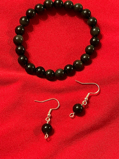 Obsidian Gemstone Earrings