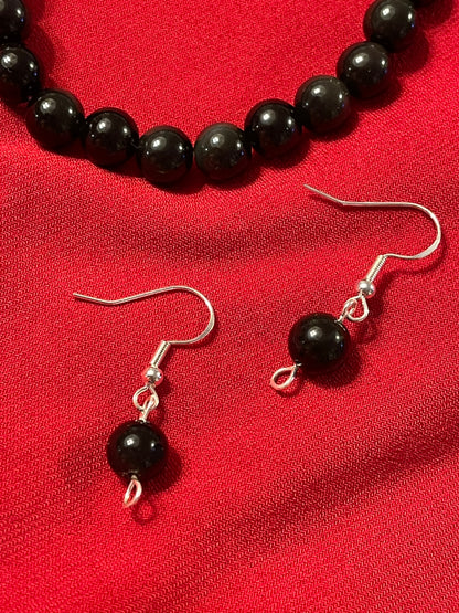 Obsidian Gemstone Earrings