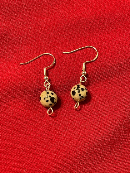 Dalmatian Gemstone Earrings