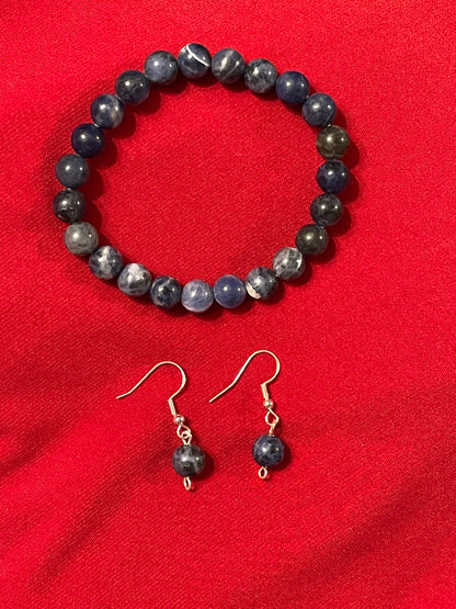 Blue Sodalite Gemstone Earrings