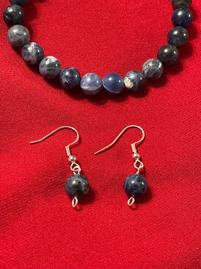Blue Sodalite Gemstone Earrings