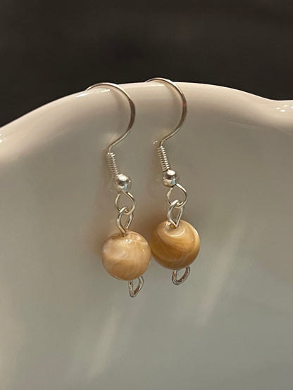 Natural Mother of Pearl Gemstone Earrings