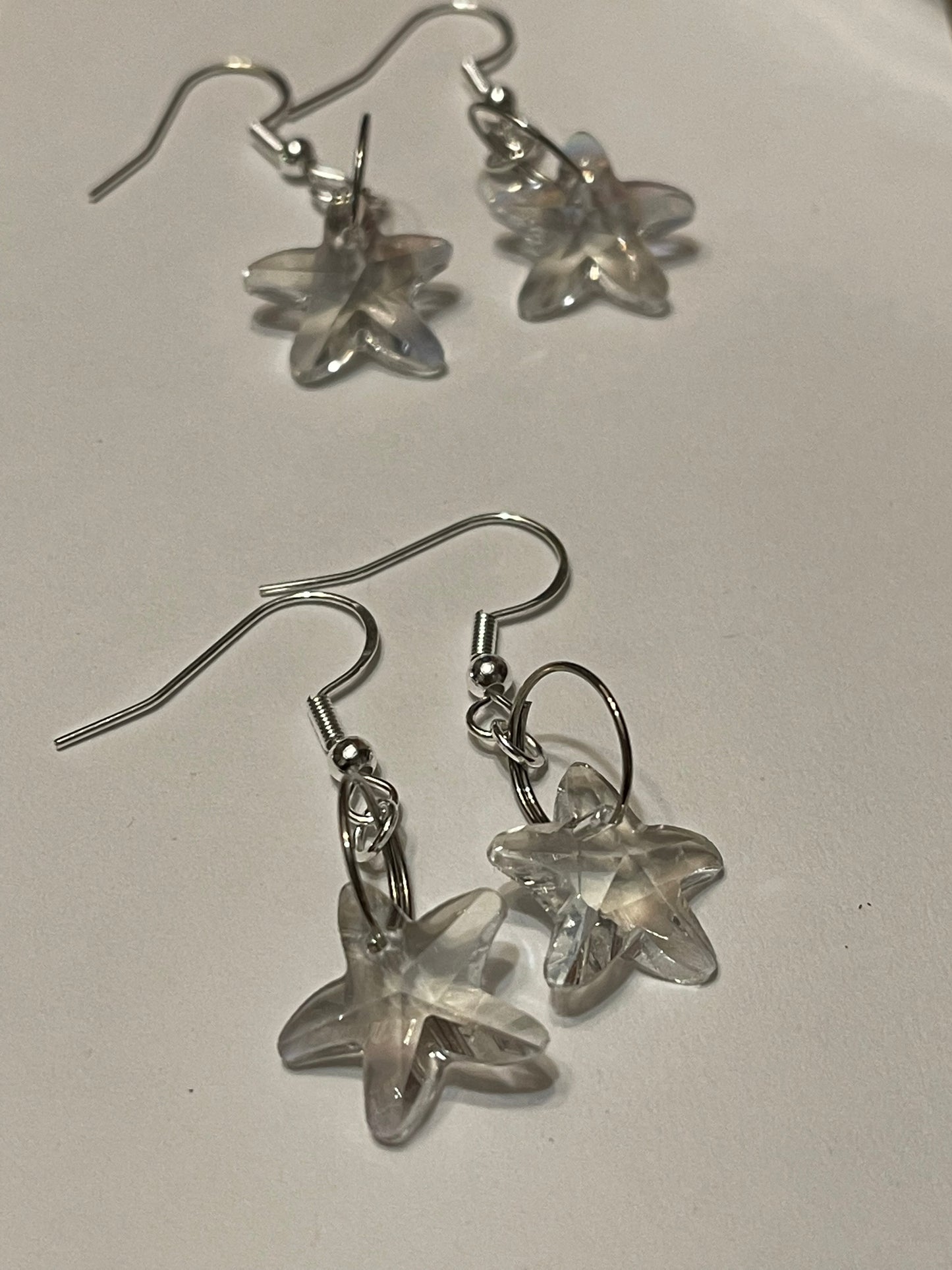 Starfish Glass Sterling Silver Eearrings