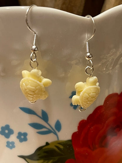 Stone Turtle Earrings