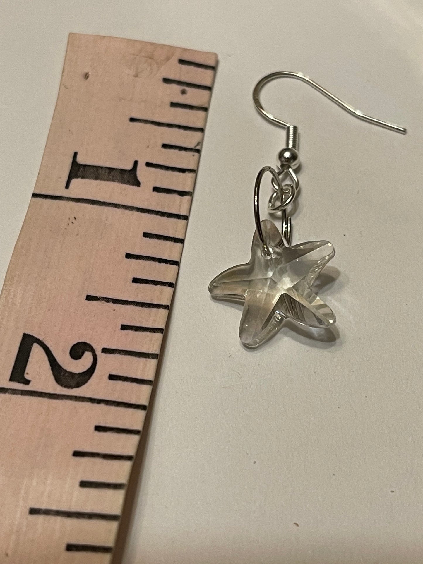 Starfish Glass Sterling Silver Eearrings