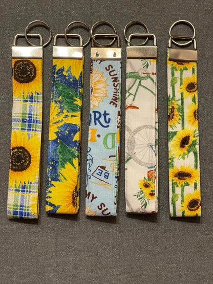 Sunflower Keychain Wristlet