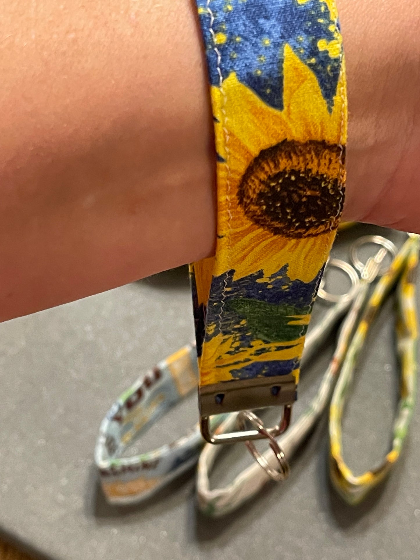 Sunflower Keychain Wristlet