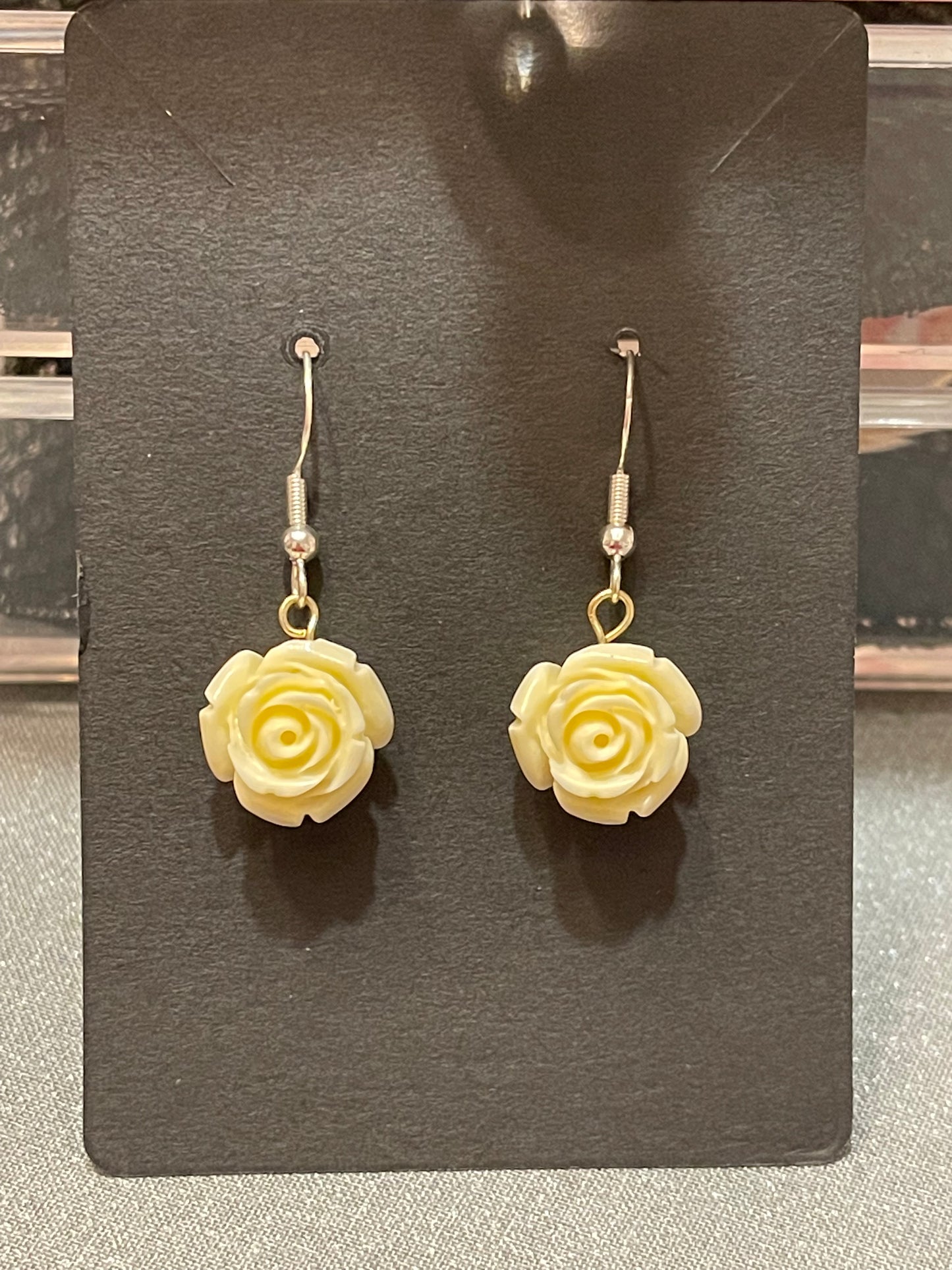 Stone Flower Earrings