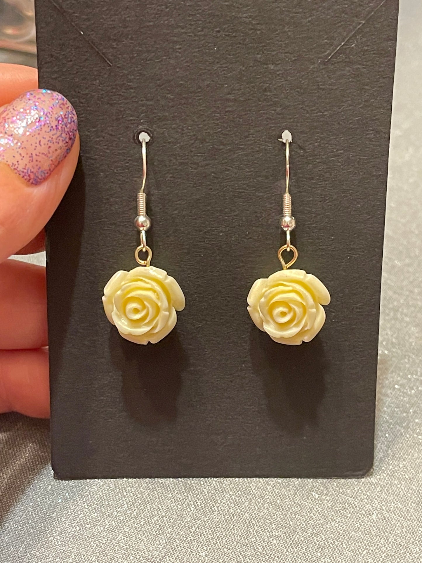 Stone Flower Earrings