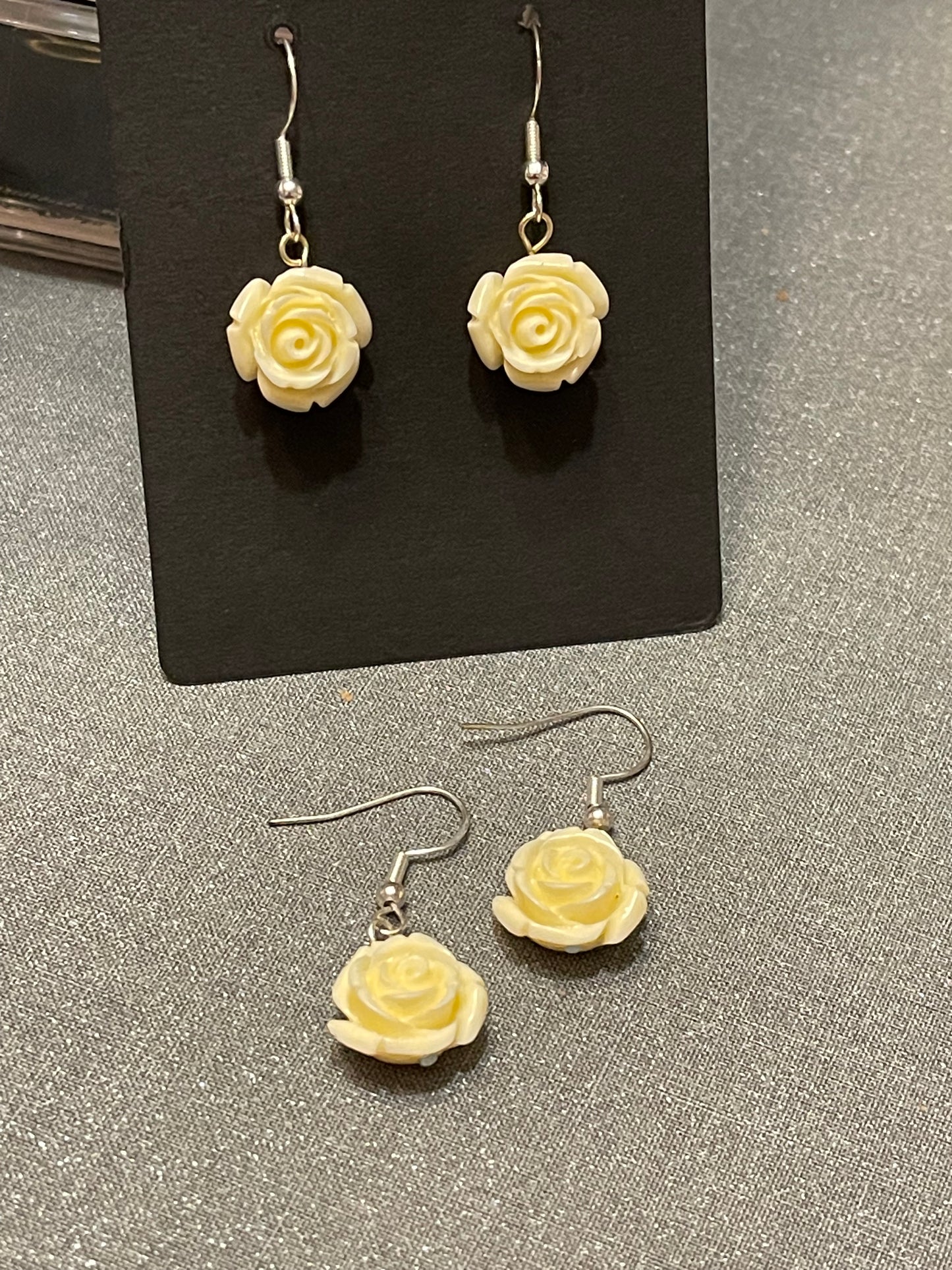 Stone Flower Earrings