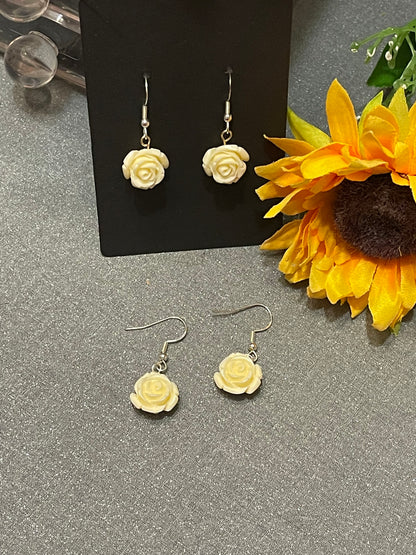 Stone Flower Earrings