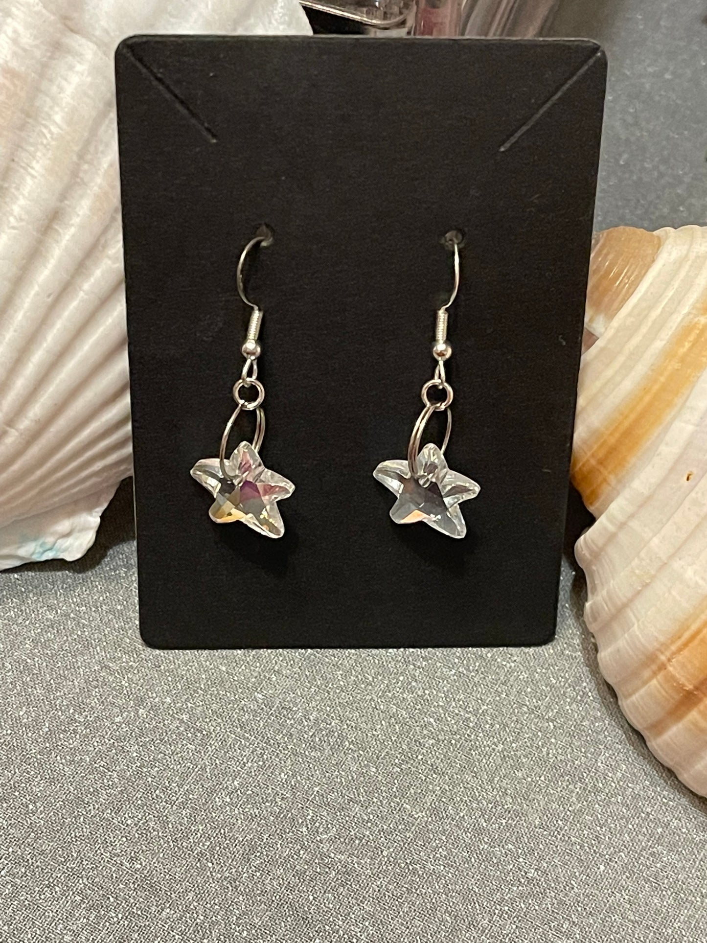 Starfish Glass Sterling Silver Eearrings