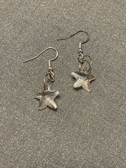 Starfish Glass Sterling Silver Eearrings