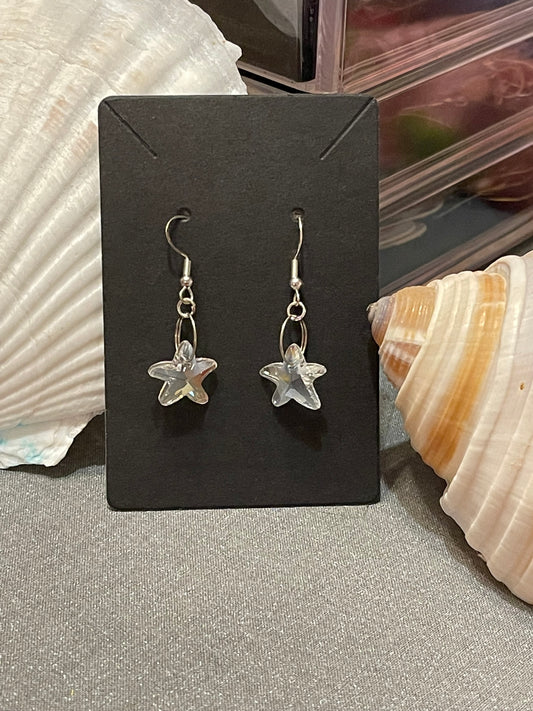 Starfish Glass Sterling Silver Eearrings