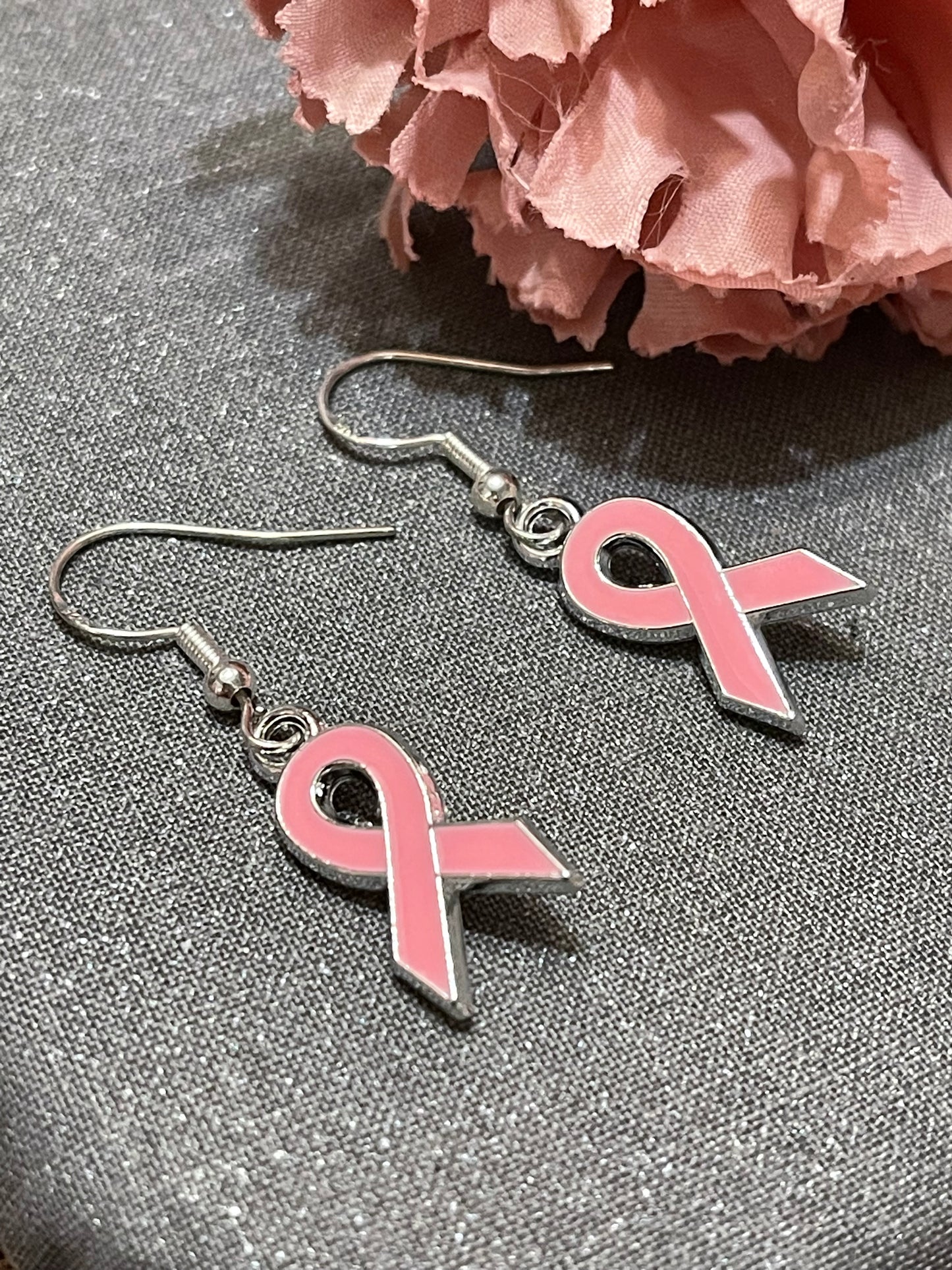 Pink Breast Cancer Earrings