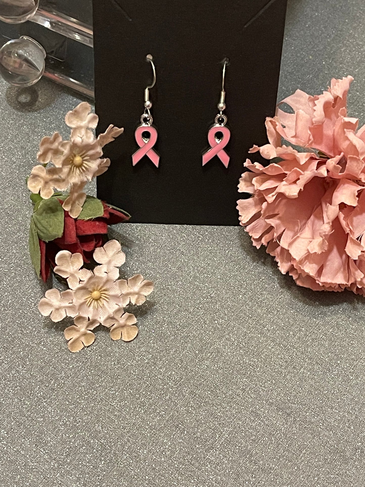 Pink Breast Cancer Earrings