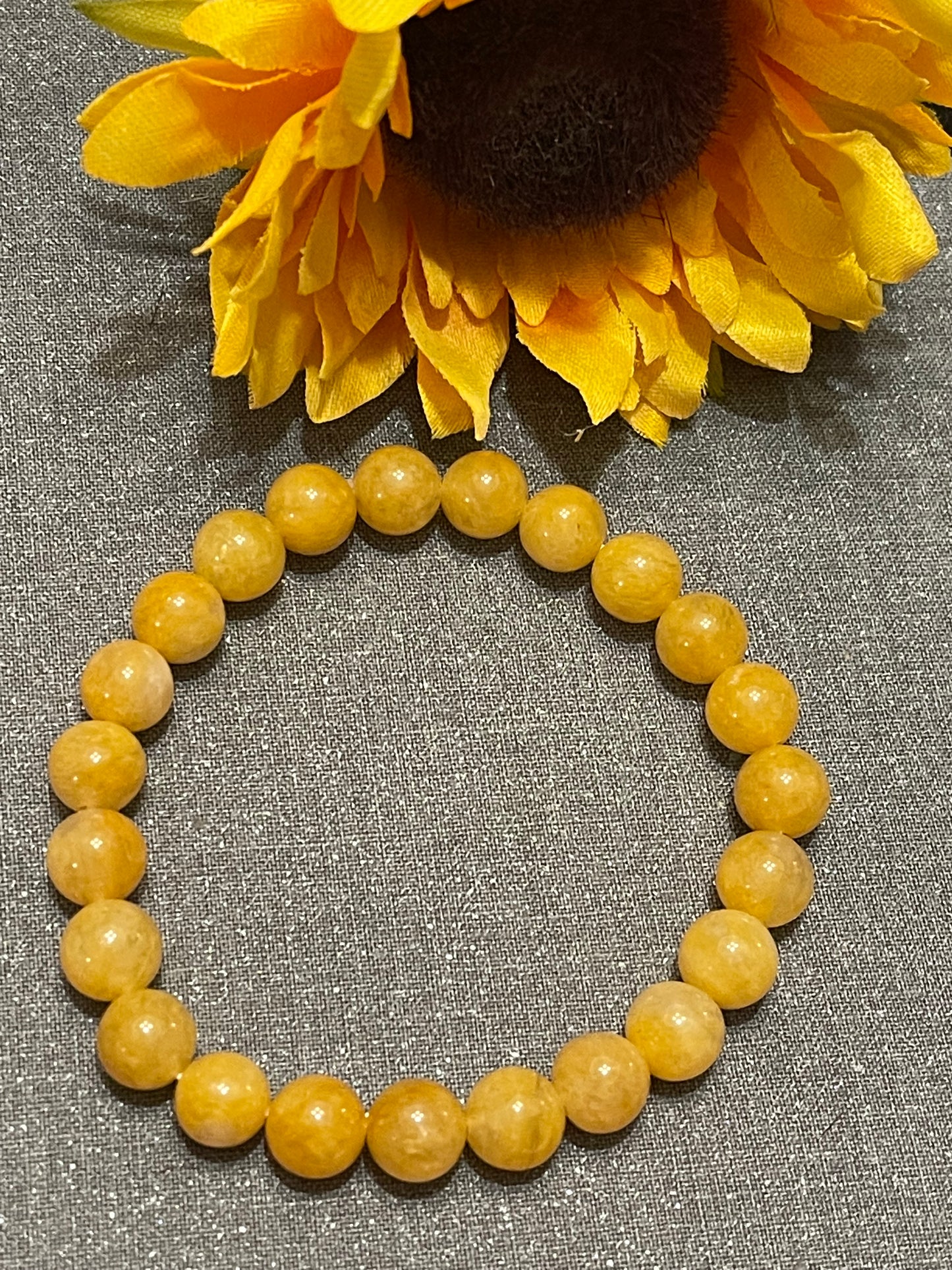 Yellow Jade Gemstone Bracelet