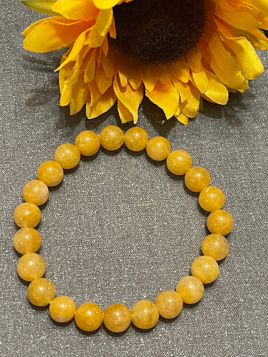 Yellow Jade Gemstone Bracelet