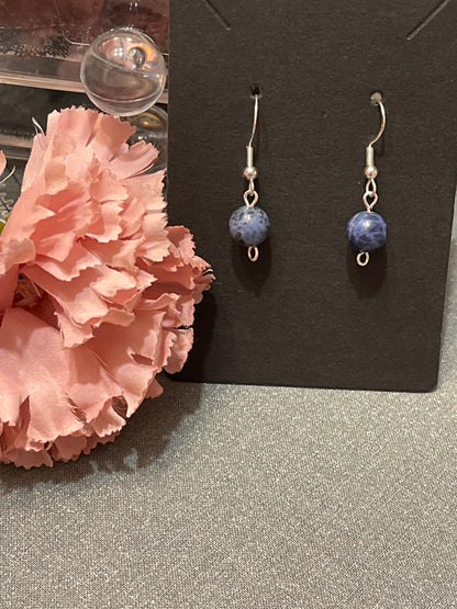 Blue Sodalite Gemstone Earrings