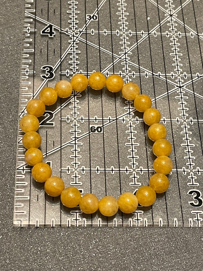 Yellow Jade Gemstone Bracelet