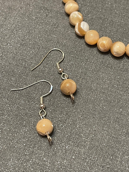 Natural Mother of Pearl Gemstone Earrings