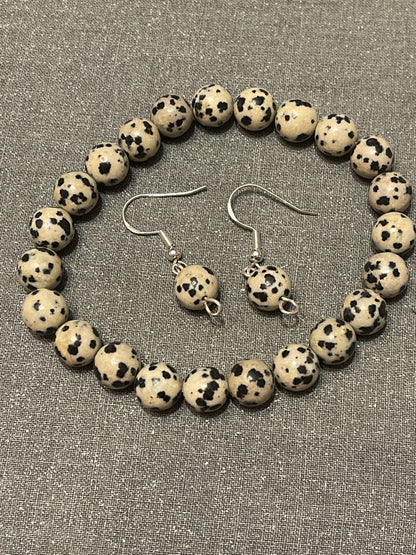 Dalmatian Gemstone Earrings