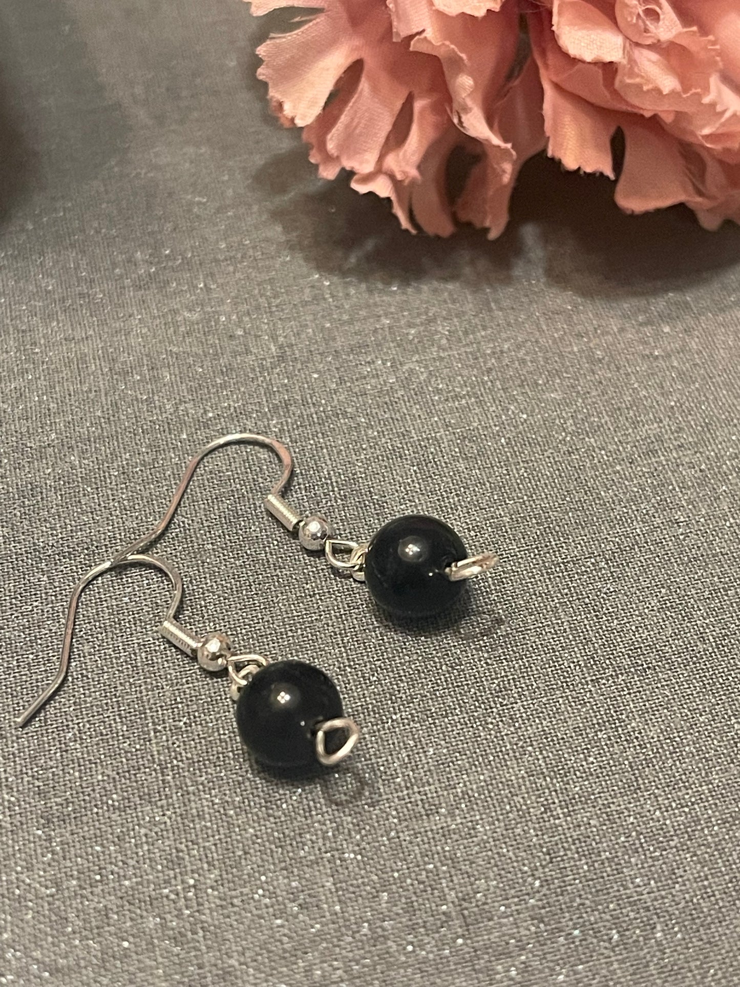 Obsidian Gemstone Earrings