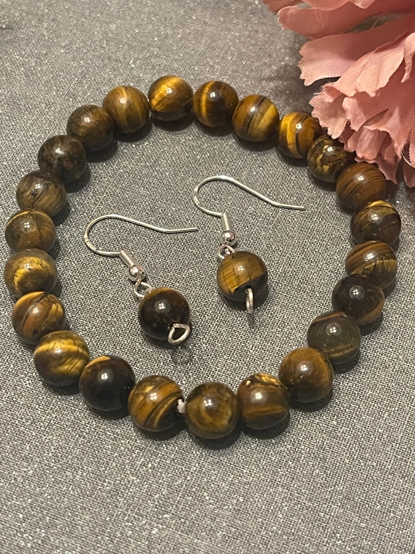 Tiger Eye Gemstone Earrings