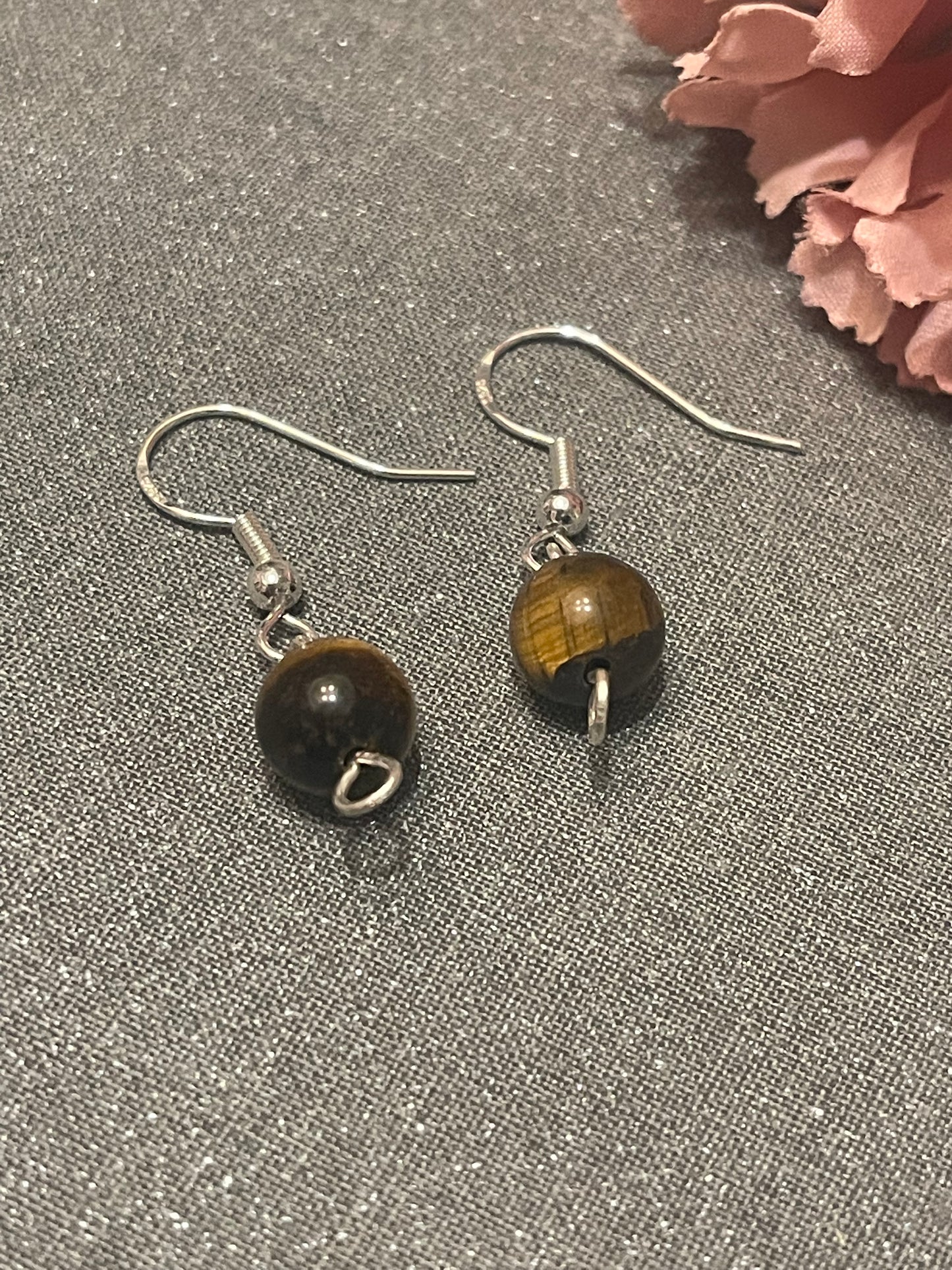 Tiger Eye Gemstone Earrings