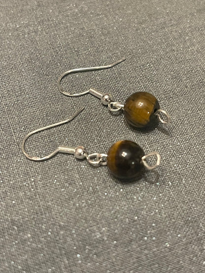 Tiger Eye Gemstone Earrings