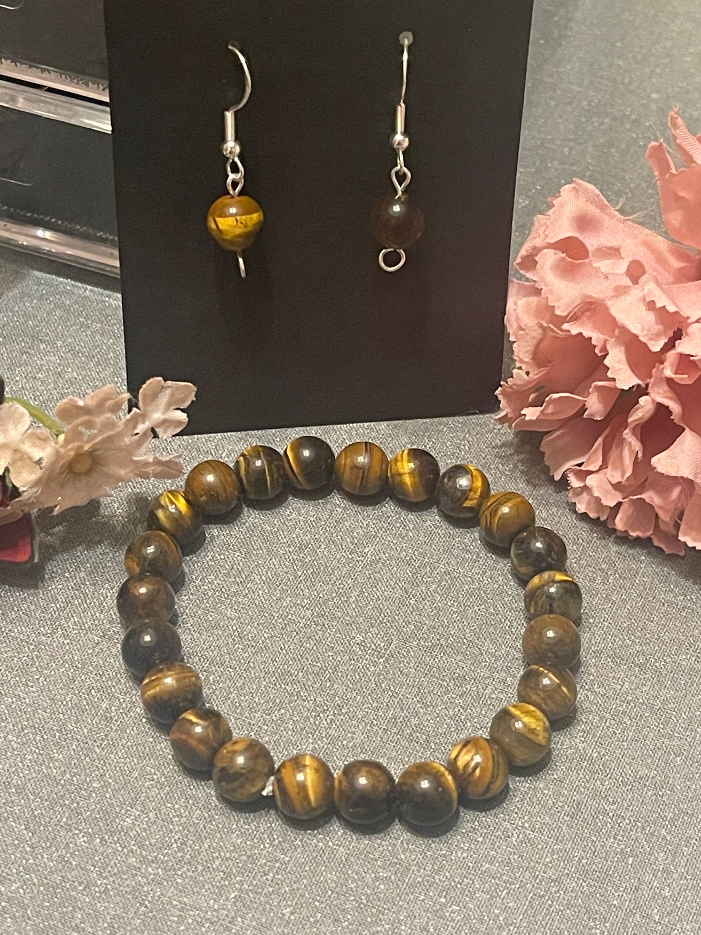 Tiger Eye Gemstone Earrings