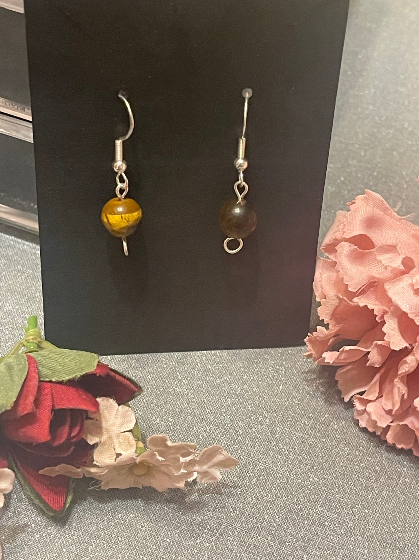 Tiger Eye Gemstone Earrings