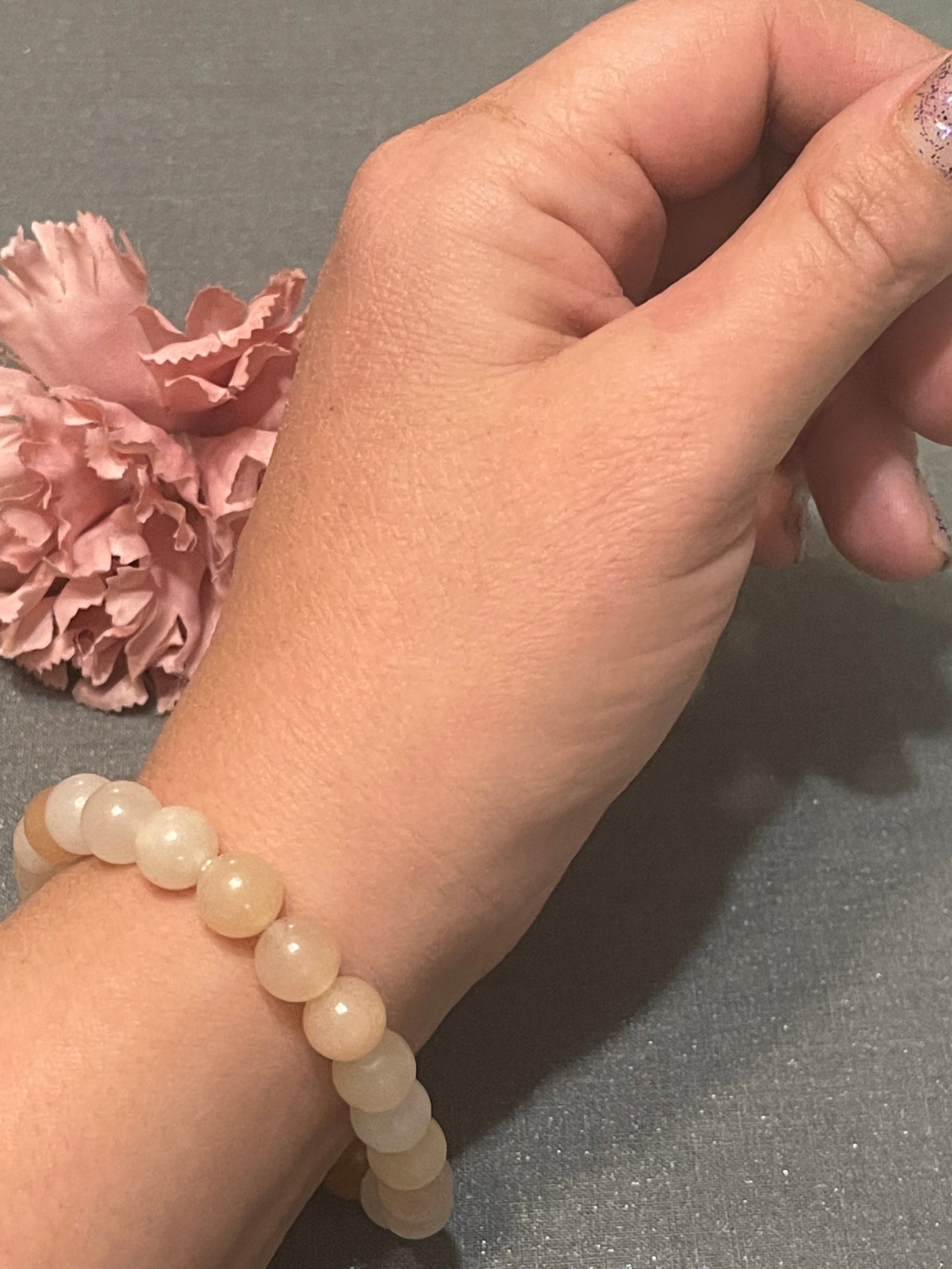 Pink Aventurine Gemstone Bracelet