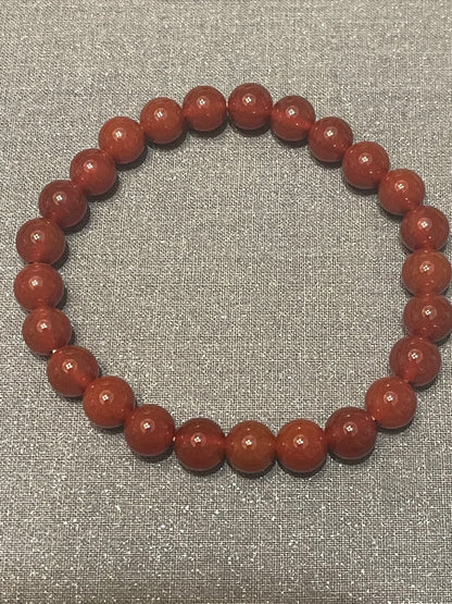 Red Agate Gemstone Bracelet