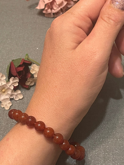 Red Agate Gemstone Bracelet