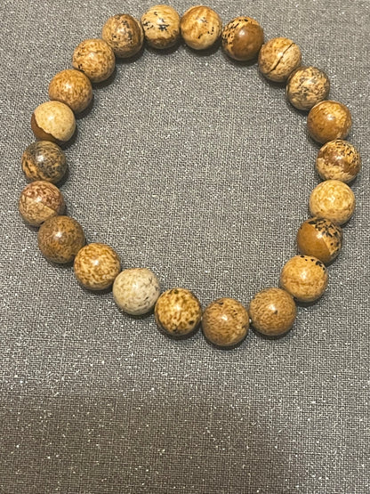 Brown Picture Jasper Gemstone Bracelet